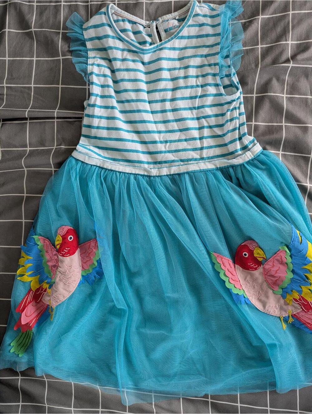 Boden parrot macaw tulle dress